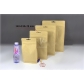 5 pcs Food Grade Foil Square Bottom Kraft Paper Bags for Tea or Pet Food with Hanging Hole